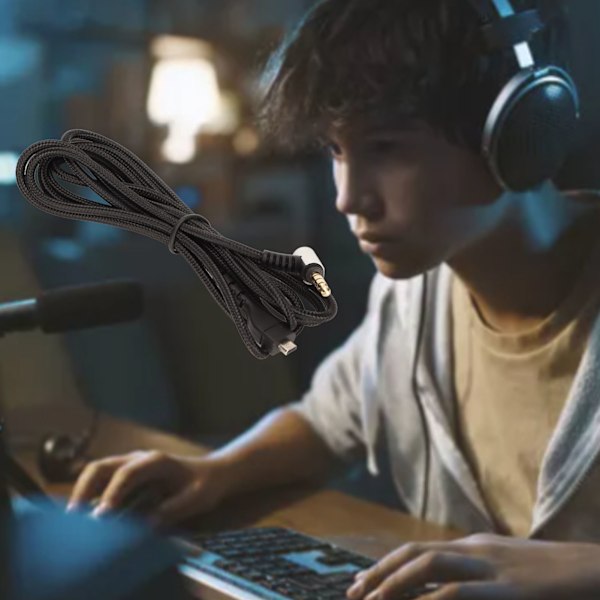 OFC Hörlurskabel Ersättning för SteelSeries Arctis 3, Högkvalitativ Förgylld Kontakt Slitstark OFC Trådkärna Hörlurskabel för Långvarig Användning