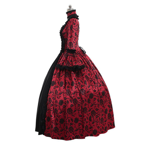 Kvinnors Mid Century Victorian Klänningar Festklänningar Puffiga Klänningar Cosplay Halloween Purple L