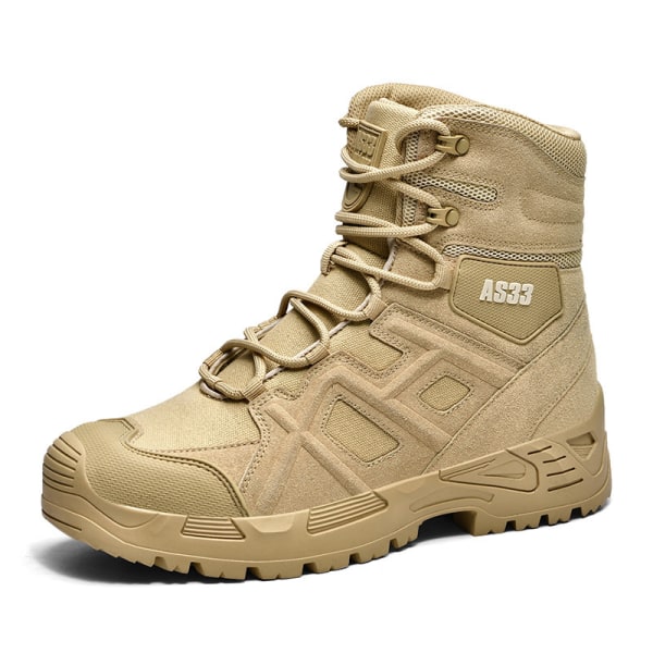 Militärstövlar för män High-Top Outdoor Combat Boots Mode Taktiska Stövlar Vandringsskor Desert Workwear Boots Herr sand 41