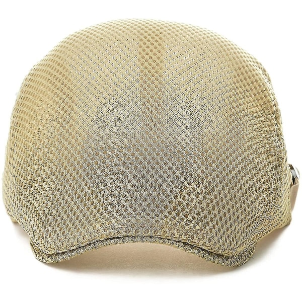 Män Andas Mesh Sommar Hat Justerbar Newsboy Basker Ivy Cap Flat Cap coffee