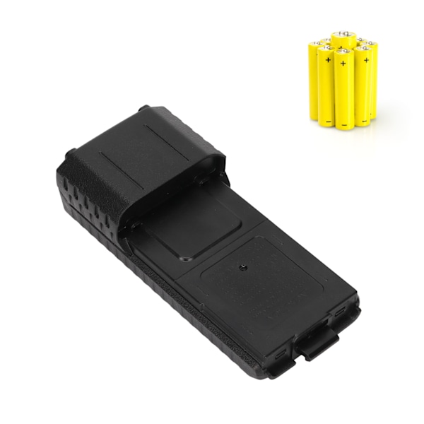 Förlängd Batterilåda ABS för Baofeng UV-5R UV-5RE UV-5RA Walkie Talkie 6xAA Batterifack, Hållbart ABS-Material för Utomhusbruk