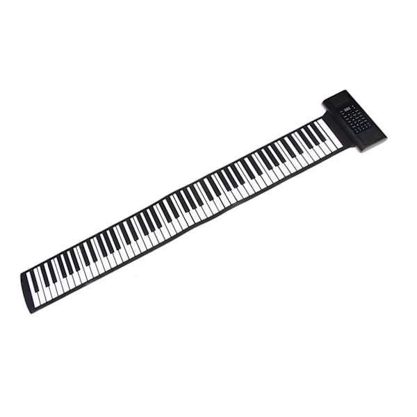 88 Tangenter Bärbar Rullbar Piano Dubbel Horn Vikbart Bluetooth MIDI Piano med Batteridrift, EU-kontakt, 100-240V, Perfekt för Resor, Hem eller Kontorsbruk