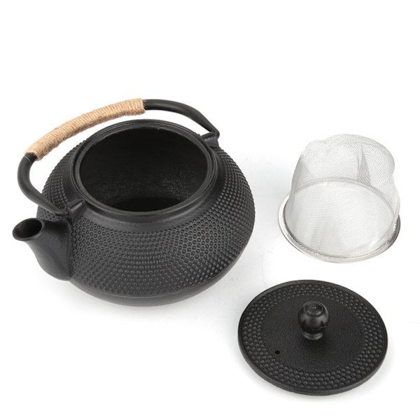 Japansk Stil Gjutjärnskanna 800ml med Avtagbar Infuser Sil, Hållbar Tekanna för Varm och Iste