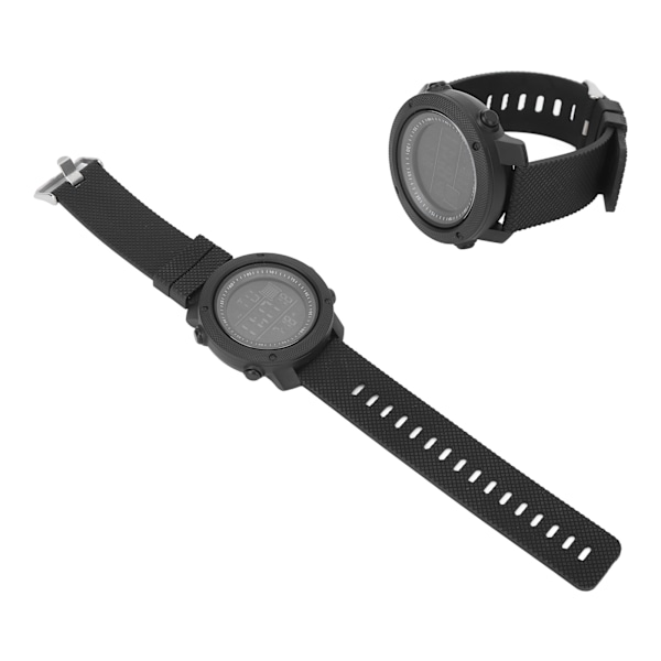 Vattentät Multifunktionell Utomhus LCD-Klocka Digital Armbandsur för Löpning Cykling Bergsklättring Fritidsaktivitet Svart Färg Sport Tracker