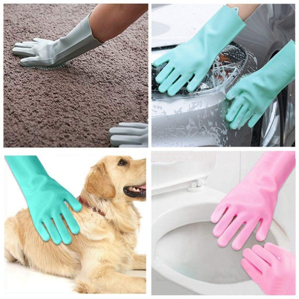 Disktvätt Rengöring Gs Silic Rubber Spon G Håll Scrubber Kit Clean Tools Green