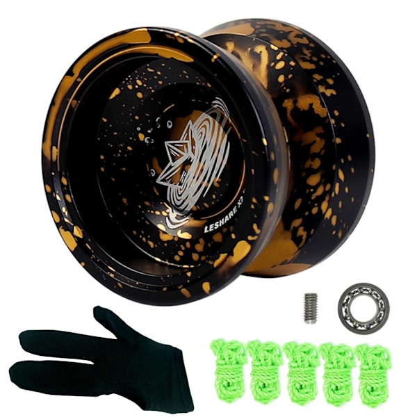 Yoyo i Aluminiumlegering med Extra Snören, Perfekt för Barn och Nybörjare, Lätt att Lära sig och Spela