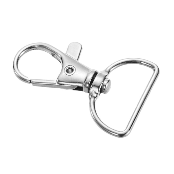 24st Nyckelring Lås Karbinhake D-ringar Metall Nyckelring Svängbar 360 Roterbar För Gör-det-själv
