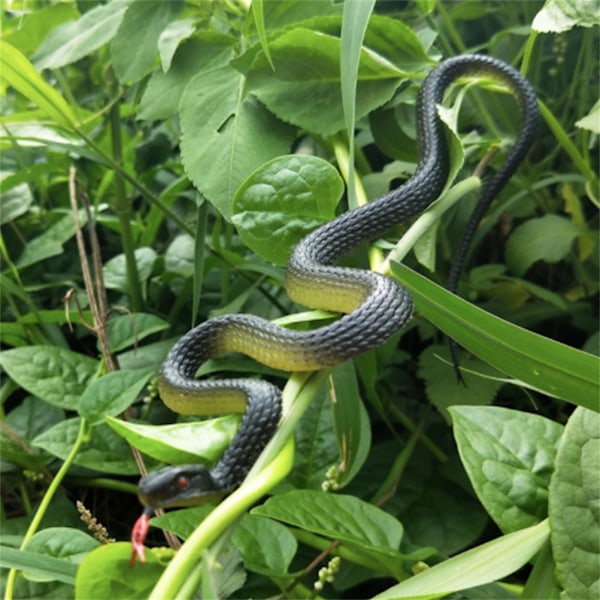 Realisttisk Gummibåge Fake Snakes Nyhet Leksak för Halloween Aprilskämt Fest Dekorationer, 3D Lång Plastorm, Perfekt för Utomhus Inomhus Användning