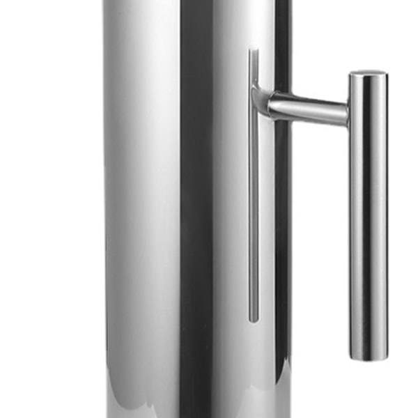 Ergonomisk Vattenkanna i Rostfritt Stål 1,5L med Isbehållare, Fruktkanna för Kalla Drycker, Hållbar Design för Enkel Hällning och Servering