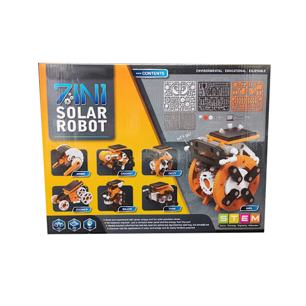 7-i-1 Solrobot-kit för barn, pedagogiskt vetenskapligt experiment DIY-montering robotset med solenergi, STEM-inlärningsleksak för pojkar och flickor