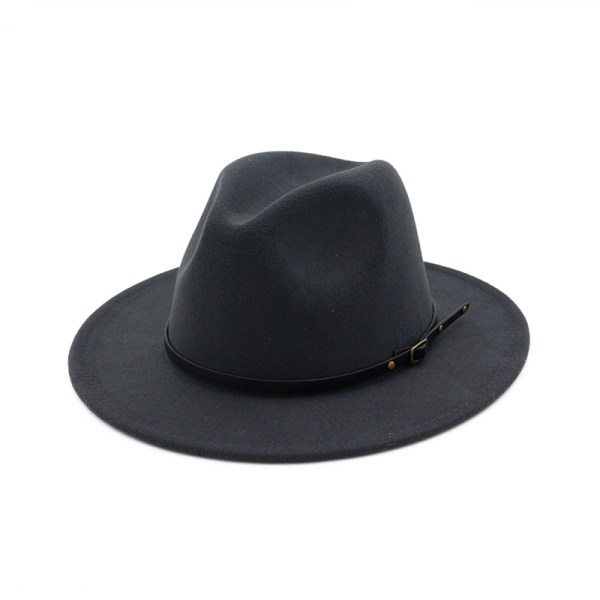 Kvinnor eller män Fedora-hatt i yllefilt Navy Blue Adjustible