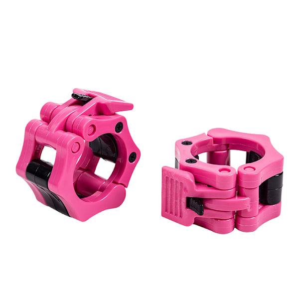 Snabb Lås och Släpp Hållbar Skivstångsklämma Skivstångskrage för Träning Styrketräning pink