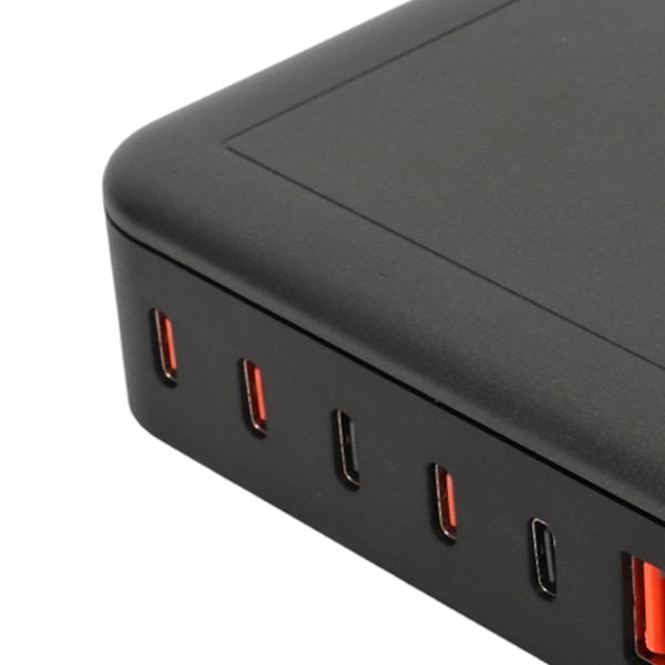 8-Port USB C Laddningsstation 235W PD65W Snabb Bordsladdare för MacBook 100-240V Multi-Port USB-laddare