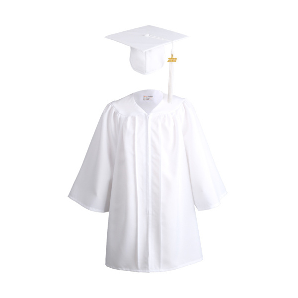 Klassisk Neutral Matt Examenklänning Enkel Klassisk Stil Lämplig För Examenfest, Alla Storlekar White XL