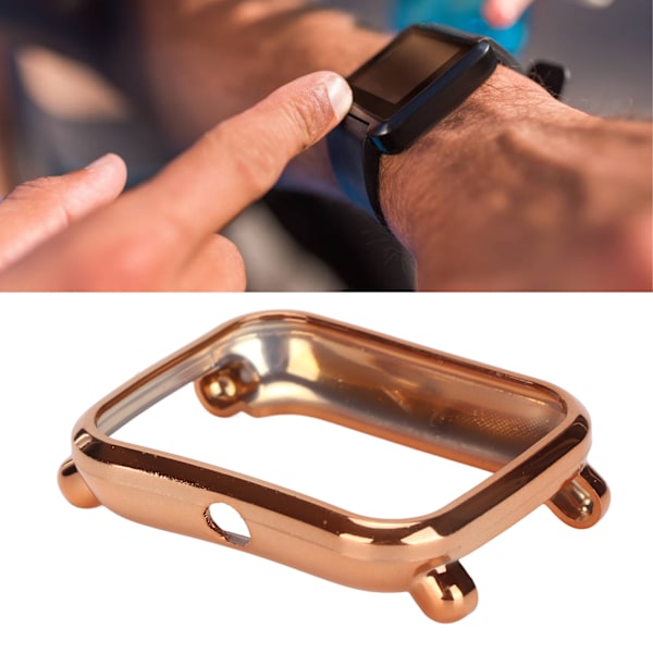 Roseguld Amazfit Bip U Smartwatch Full Edge Skydd, Stötsäkert Skal & Bumper Case, Ramskydd för Amazfit Bip U Smartwatch