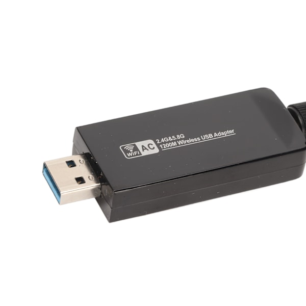 Dubbelbands WiFi-adapter W50L 1200M USB 3.0 RTL8812AU Trådlöst nätverkskort för Android & Windows, 5DB högförstärkningsantenn för stabil anslutning