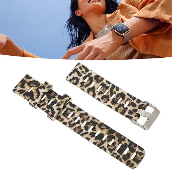 Amazfit GTR 3 Silikonarmband Ersättning 20mm Elastiskt Sportband Leopard Design Kompatibel med Amazfit GTR 3 Smartwatch