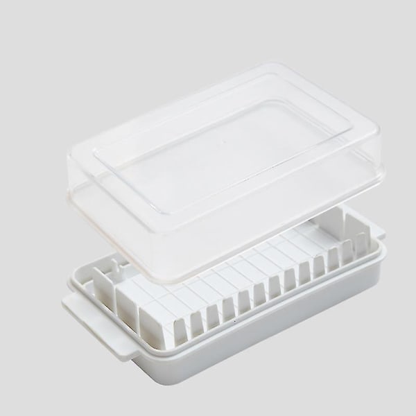 Transparent Plastburk för Smör med Tätande Lock för Enkel Skärning - Multifunktionell Förvaring för Smör