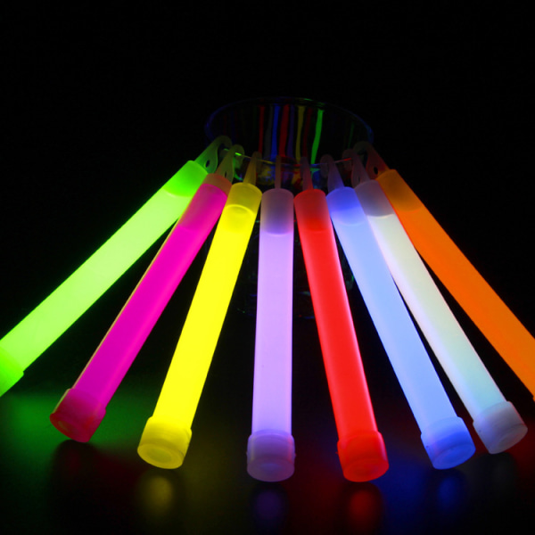 Glow Sticks Glow Sticks Nattbelysning Flash Sticks Outdoor Camping Concert Orange 6 Inches