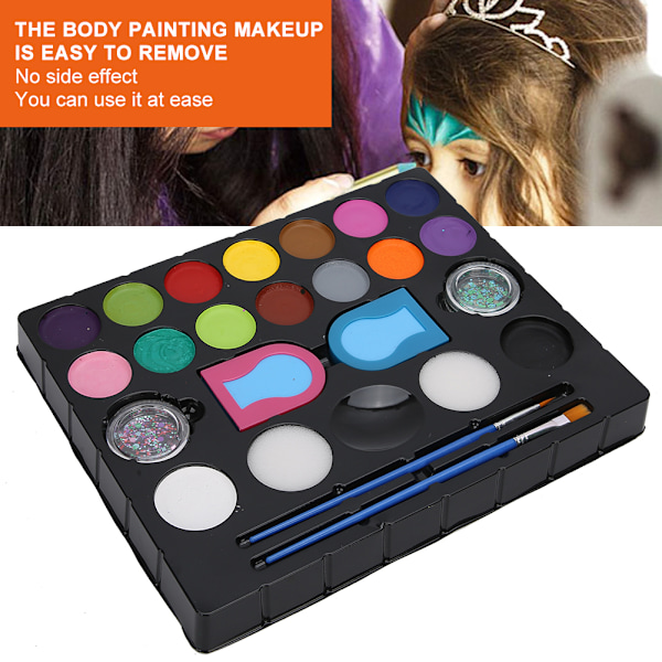 Ansiktsmålning Set för Barn, Glitterpulver och Kroppsmålning Pigment Kit för Barns DIY Kosmetik, Konst och Hantverk Verktygsset