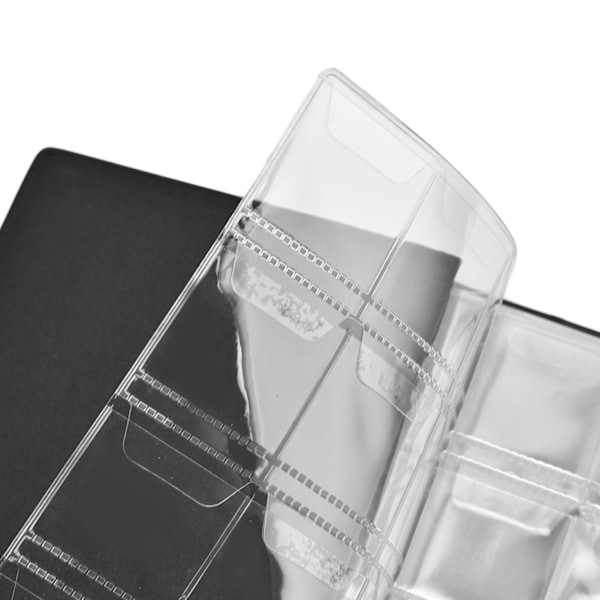 Svart Myntsamlingsbok 120-PVC Fickor PU-Omslag, Transparent Design, Mjuk & Hög Hållbarhet Myntalbum med Klar Textur för Att Organisera Mynt