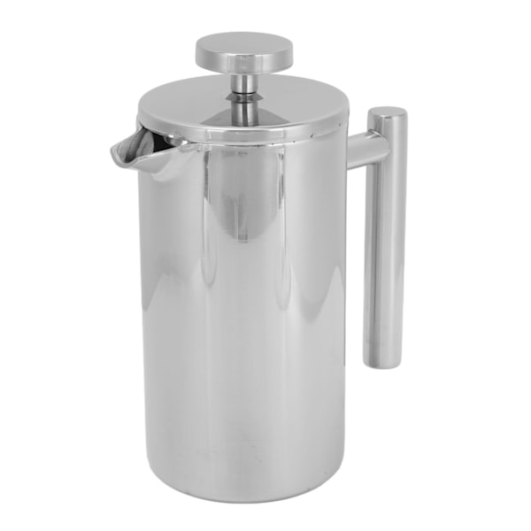 Bärbar fransk press kaffebryggare i rostfritt stål, dubbelväggig 800 ml, fransk presskanna för hem, utomhuscamping, resor, hållbar och läckagesäker design