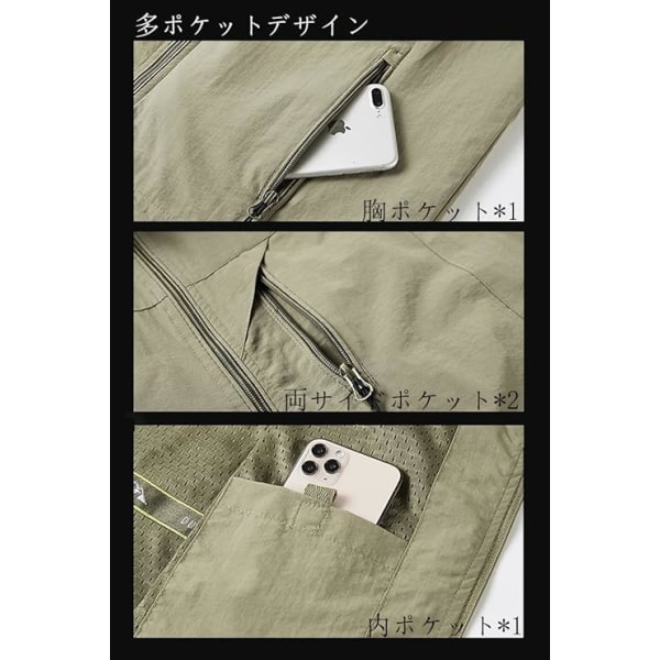Vår-Sommar Herr Tactical Outdoor Bergsklättring Fiskeväst Andningsbar Multifunktionell Väst khaki 2XL