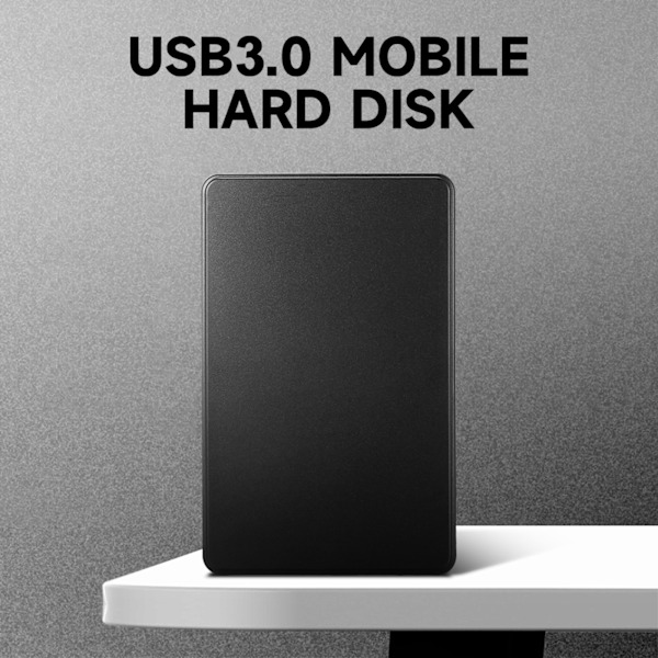 Portabel 750GB USB3.0 & USB3.1 Hög Hastighet Mobil Hårddisk, Stor Kapacitet Stötsäker Extern Hårddisk, Plug and Play, Svart