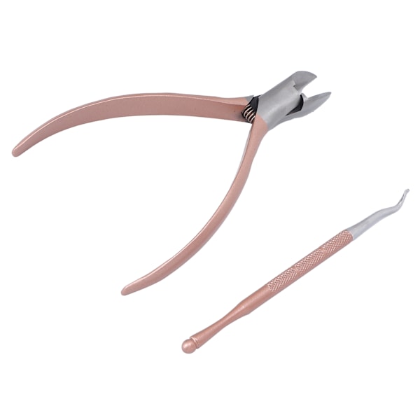 Rostfritt Stål Nagelklippare Roséguld & Nagellyftare för Inväxt Naglar Relief Pedikyr Verktyg Set, Professionell Nagelsvård