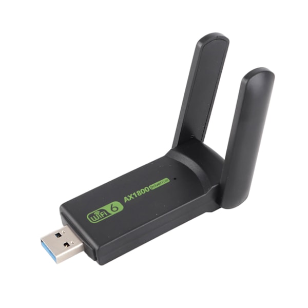 WiFi 6 USB3.0-adapter, 2.4GHZ till 5.0GHZ AX1800Mbps MU MIMO USB-nätverkskort för PC-skrivbord, bärbar dator, snabb och pålitlig anslutning
