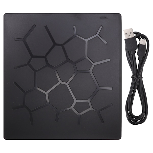 Ultratunn 6-i-1 Extern DVD-enhet USB3.0 Typ C för Laptop Dator, CD DVD-brännare, Kompatibel med Windows Mac Linux