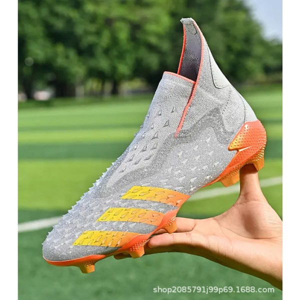 Fotbollsskor Herr Assassin 15 Low-top Tf Broken Nails Spelträningsskor för barn Ag Långa naglar Fotbollsskor konstgräsläder Gray Orange 38