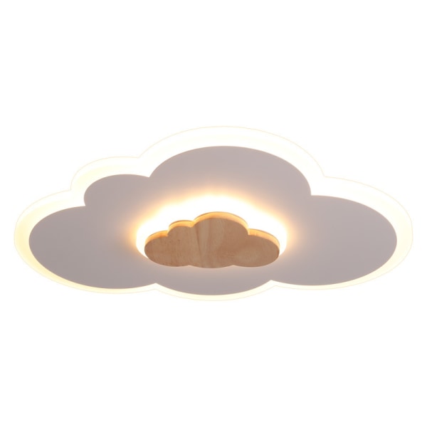 Led-taklampa, 40cm Cloud Led-taklampa, 20w Med dimbar fjärrkontroll 3000k - 6000k, Moderna vita led-taklampor för barnrum, B Neutral Light
