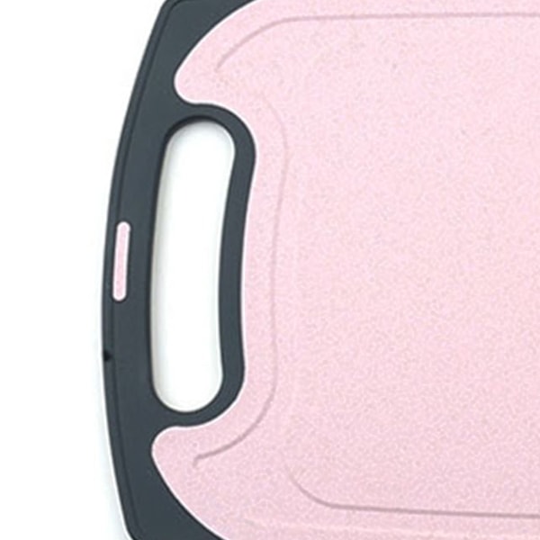 Rosa Halkskyddande Skärbräda i Vetehalm med Kantdesign, Hälsosam Skärbräda för Hemmet, Utomhuscamping, Lätt att Rengöra & Anti-Överflöd