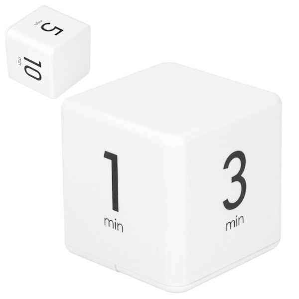 Digital Timer med Display, Gravitationssensor Kubisk Tidshantering för Hem, Kök, Kontor, Justerbara 1-3-5-10 Minuters Tidinställningar, Lätt att Använda