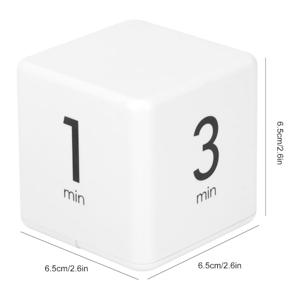 Digital Timer med Display, Gravitationssensor Kubisk Tidshantering för Hem, Kök, Kontor, Justerbara 1-3-5-10 Minuters Tidinställningar, Lätt att Använda