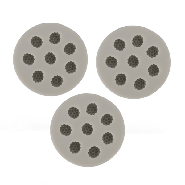 Silikonform för Tårta i Hallonform, 3-pack, Flexibel Mjuk Grå DIY Bakform för Enkel Avformning, Perfekt för Marsipan, Choklad och Tårta Dekoration