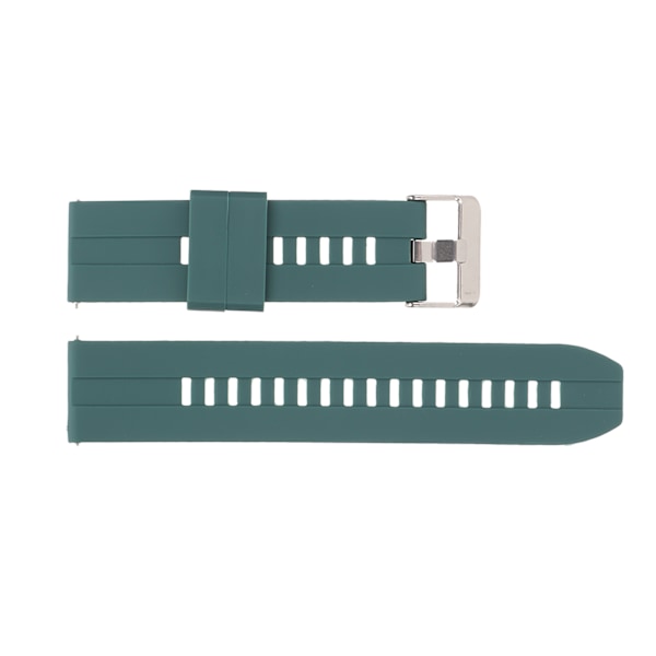 Universellt Snabbspänne Armbandsband 22mm Silikontillbehör för Realme Watch 2, Mörkgrön Färg, Hållbart och Mjukt Silikonmaterial