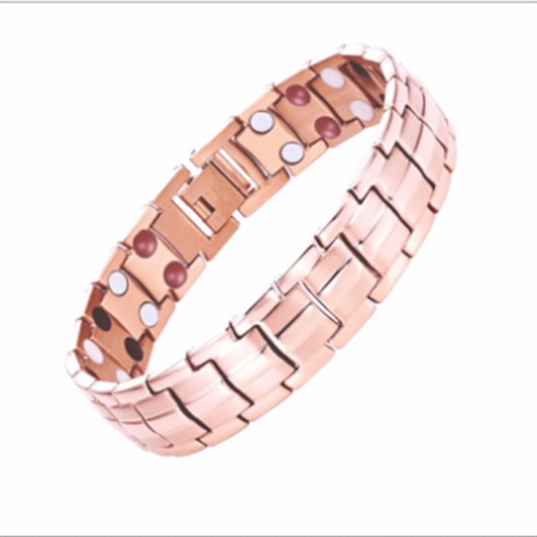Magnetiskt Armband med Extra Stark Kraft - Artrit Smärtlindring och Karpaltunnelsyndrom Magnetiska Armband för Män Bronze Full Magnet