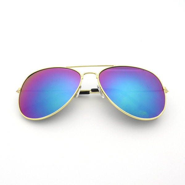 FULL SPEGEL Aviator solglasögon i metall blue