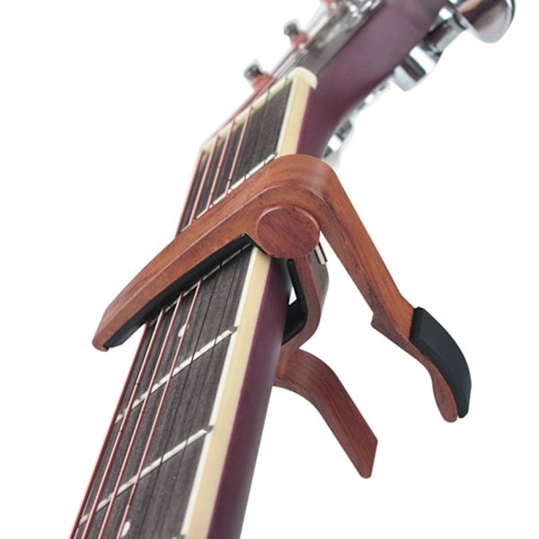 Universal Rosenträgitarr Capo Klämma Klipp för Akustiska Folk Instrument, Stämningstillbehör för Musiker, Enkel Installation och Avlägsnande