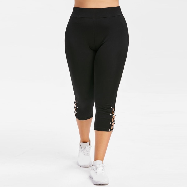 Dam Plus Size Badbyxor Långa Badshorts Högmidjade Badbyxor Magkontroll Badtights XXL