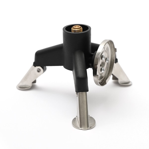 Rostfritt Stål Spis Tripod Stativ Adapter Omvandlingshuvud med Självlåsande Funktion för Utomhus Camping Vandring och Gastank Stabilisator