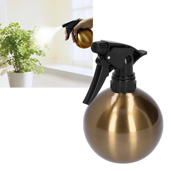 Vattningskanna i rostfritt stål, 500 ml, med spruta för hushåll och trädgårdsväxter, guld finish, hållbar vattningsflaska för blommor och grönska