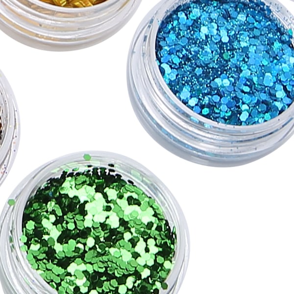Färgglada Nagelglitterpulver Sekvenser 24 Flaskor Paillette Flakes Nagelsmycken DIY Dekorationer, Hållbara och Långvariga Nagelsmycken för Hantverkare