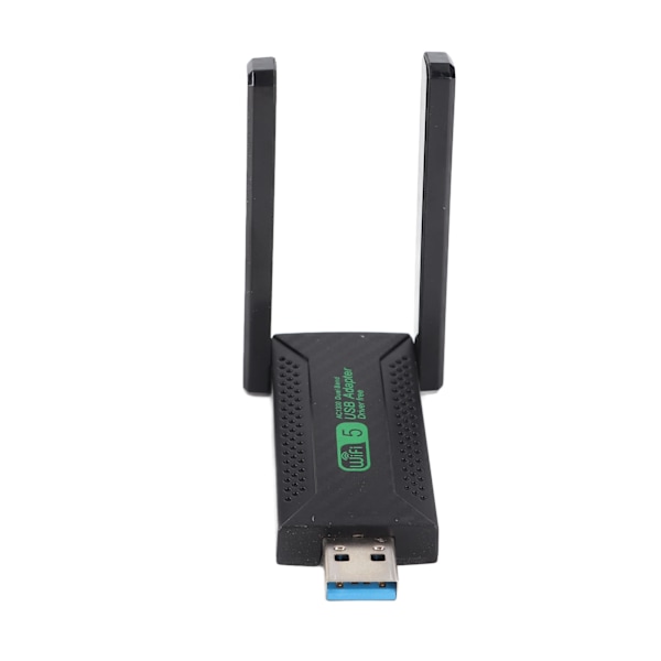 Dubbelbands 5G 2.4G Wifi-adapter 1300Mbps USB 3.0 Hög Hastighet Trådlös Nätverksadapter för Laptop med Dubbla Antenner för Starkare Signal