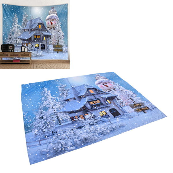 Jultomte Gobeläng 200x150cm Dekorativ Väggbonad Filt för Sovrum Vardagsrum Fester Heminredning