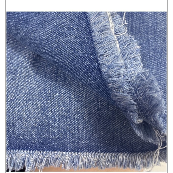 Kvinnors vår och höst nytt mode temperament mikroutsvängda byxor trend slitna tvättade jeans med vida ben blue1 L