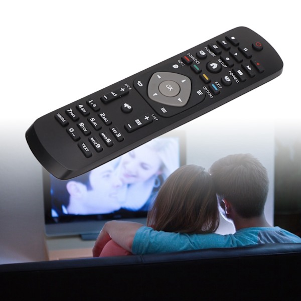 Philips MB17562 Ersättningsfjärrkontroll för TV, Känslig och Lättanvänd Fjärrkontroll för Philips TV-apparater, Kompatibel med MB17562-modell