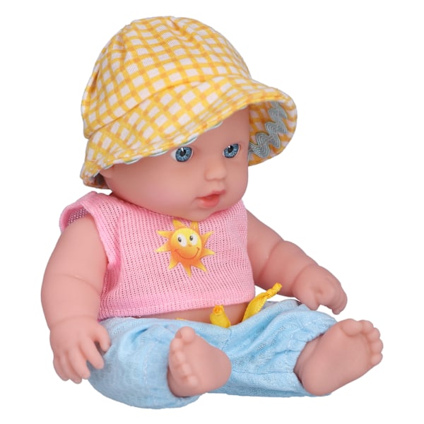 8 Tums Reborn Babydocka Full Body Vinyl Mjuk Nyfödd Babyflicka Dockor Livsliknande Rosa Realistiska Babydockor för Samlare och Presentgivning